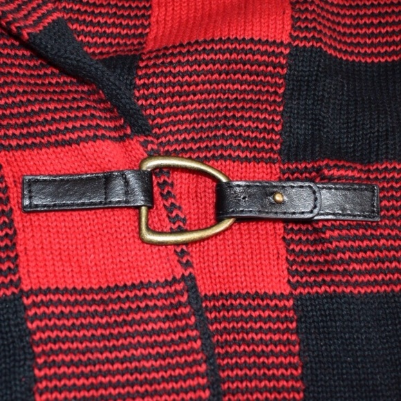 Chaps Petite Buffalo Sweater Jacket - Picture 5 of 6